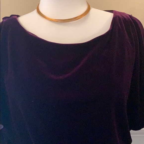 Jessica H Velvet Dress in Rich Purple - Picture 2 of 5